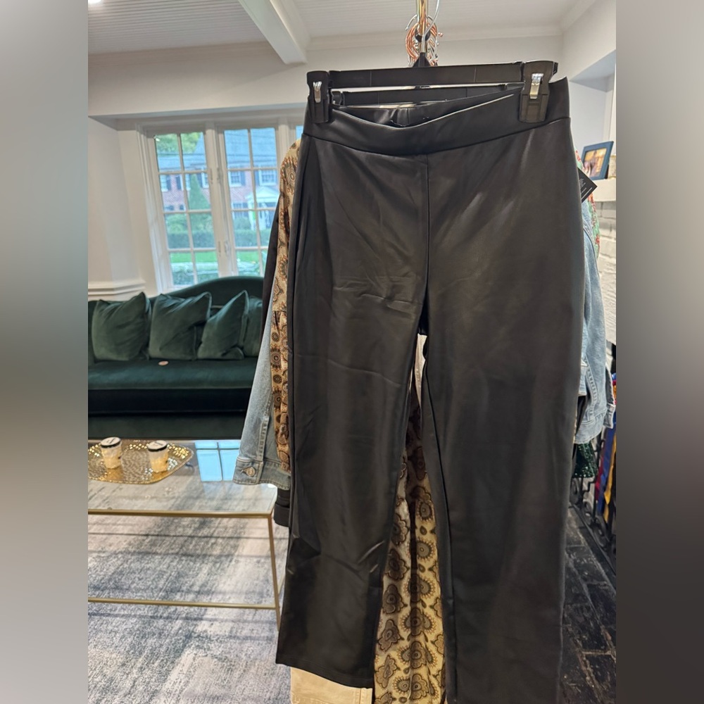 Sanctuary Black Straight Leg Faux Leather Pants